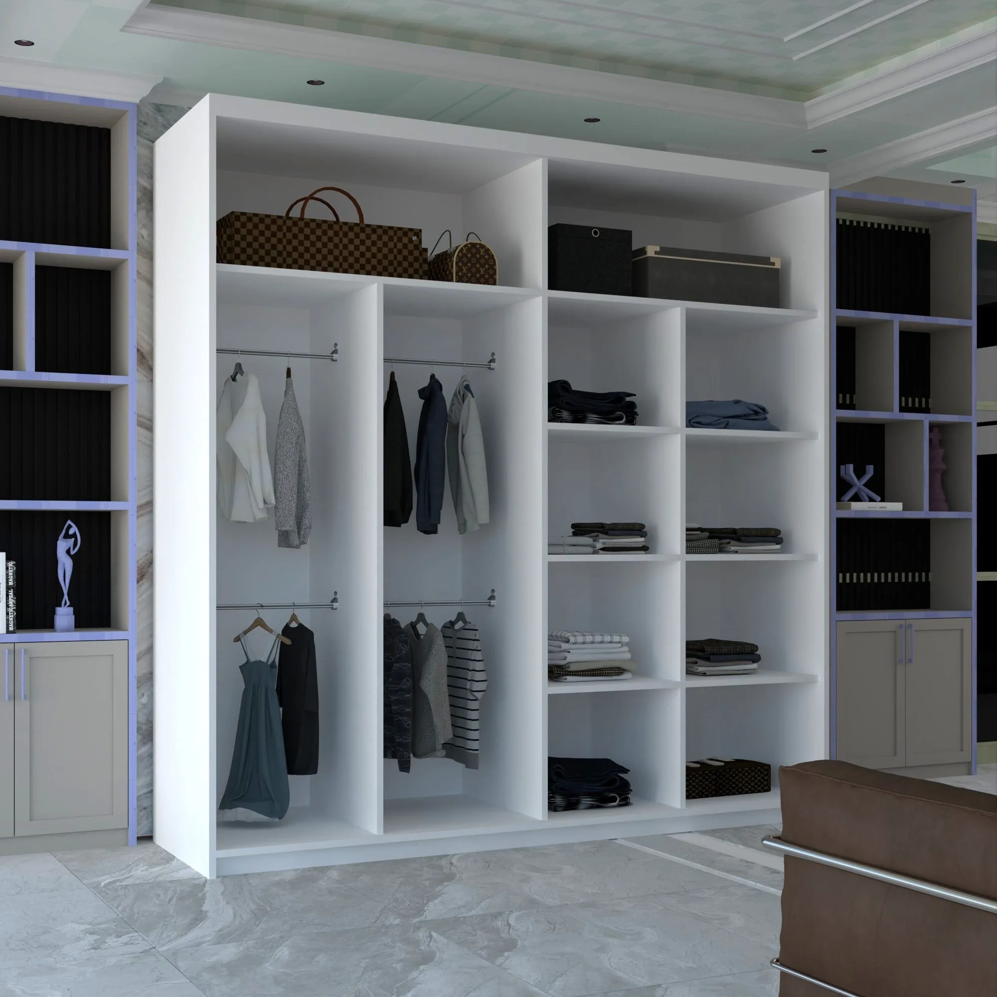 Modern Collin 2 or 3 Door Sliding Wardrobe