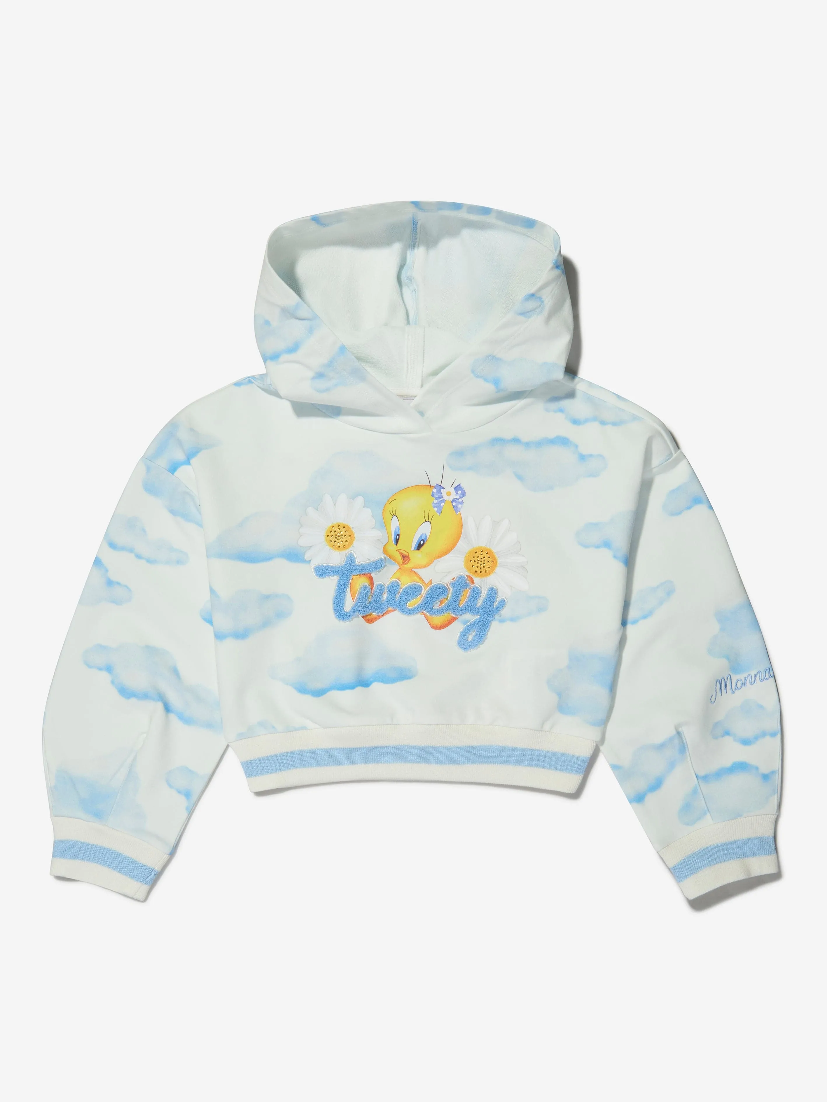 Monnalisa Girls Cotton Tweety Summer Sky Hoodie