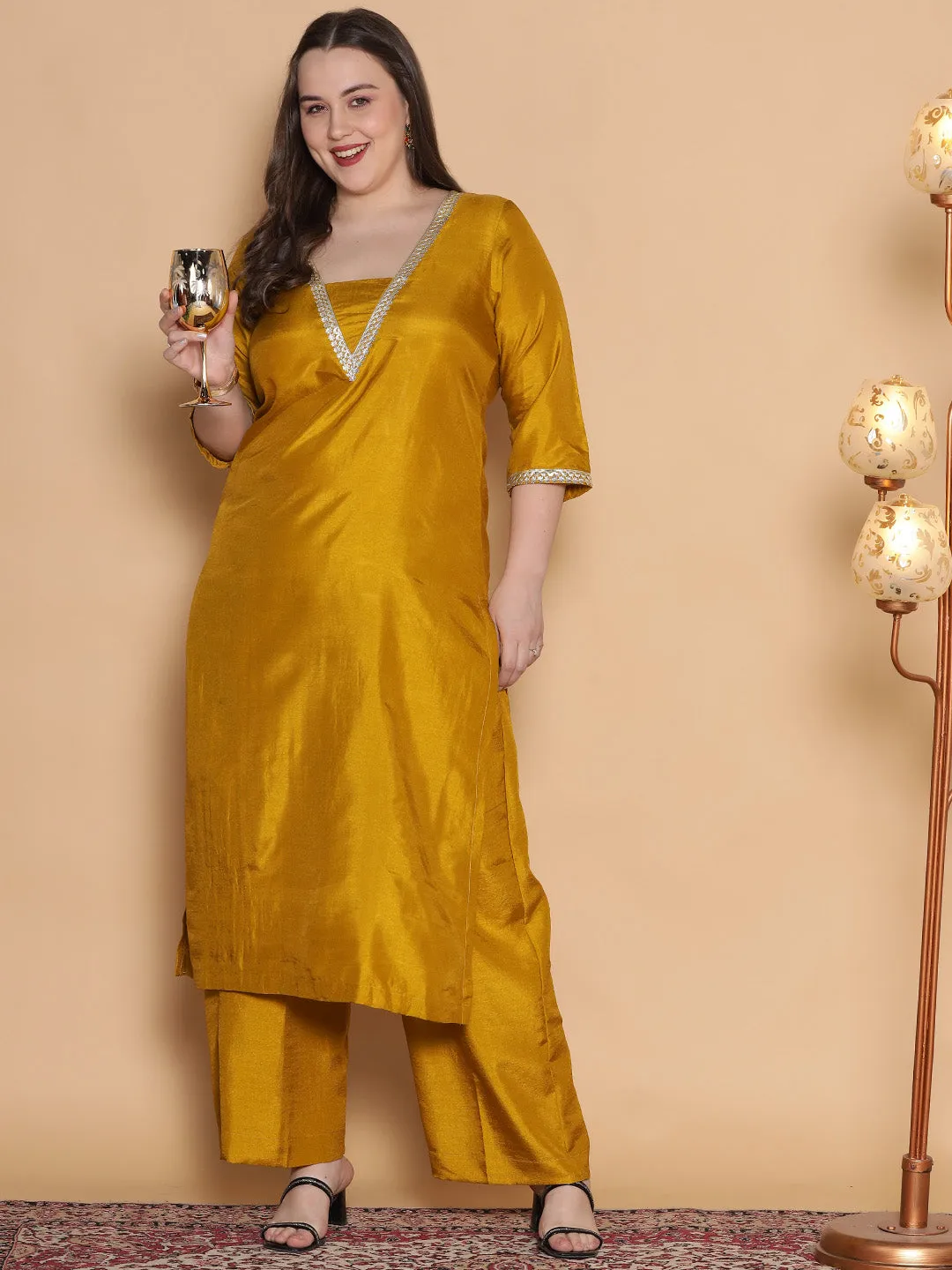 Mustard Silk Palazzo