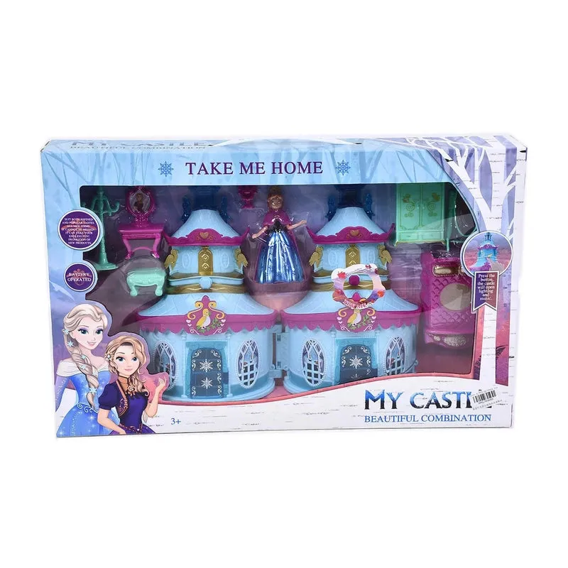 My Castle Beautiful Combination Doll House Light & Music (Castle Play Set)- Assorted Colours