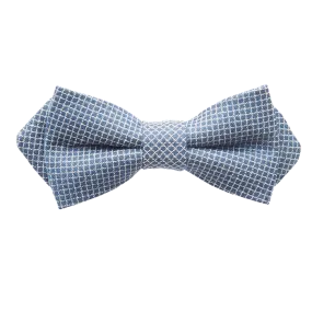 Navy Diamond Weave Bow Tie