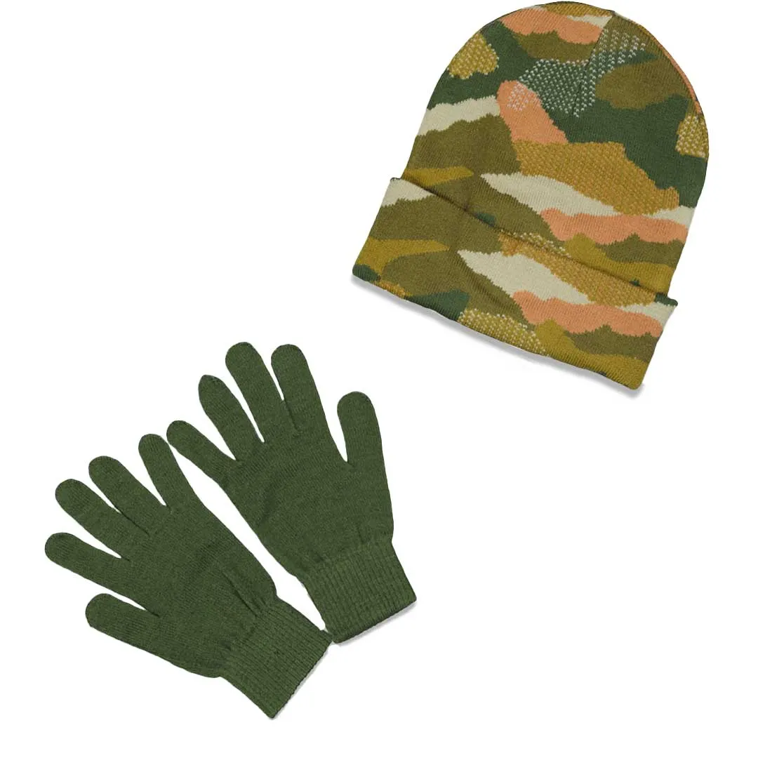 NEFF - Acrylic 2 Piece Beanie & Glove Set (NFXX2SNUP2LC1WN 31JCG)