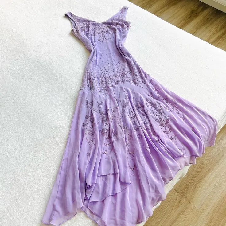 New Arrival Lilac Prom Dress Evening Dress Chiffon Party Dress      fg7102