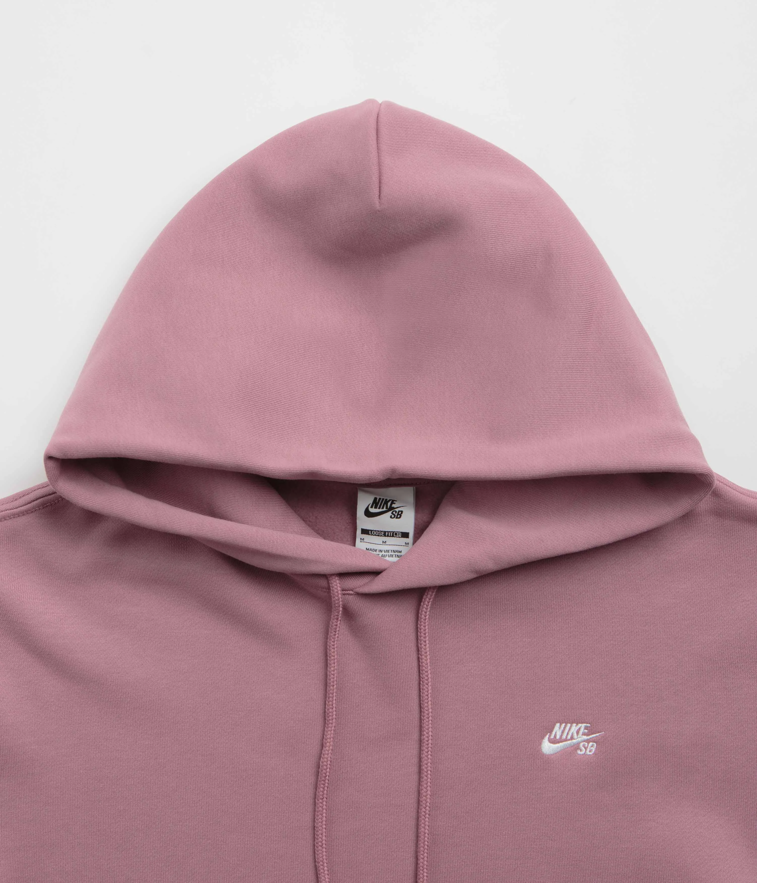 Nike SB Essential Small Logo Hoodie - Plum Dust / White