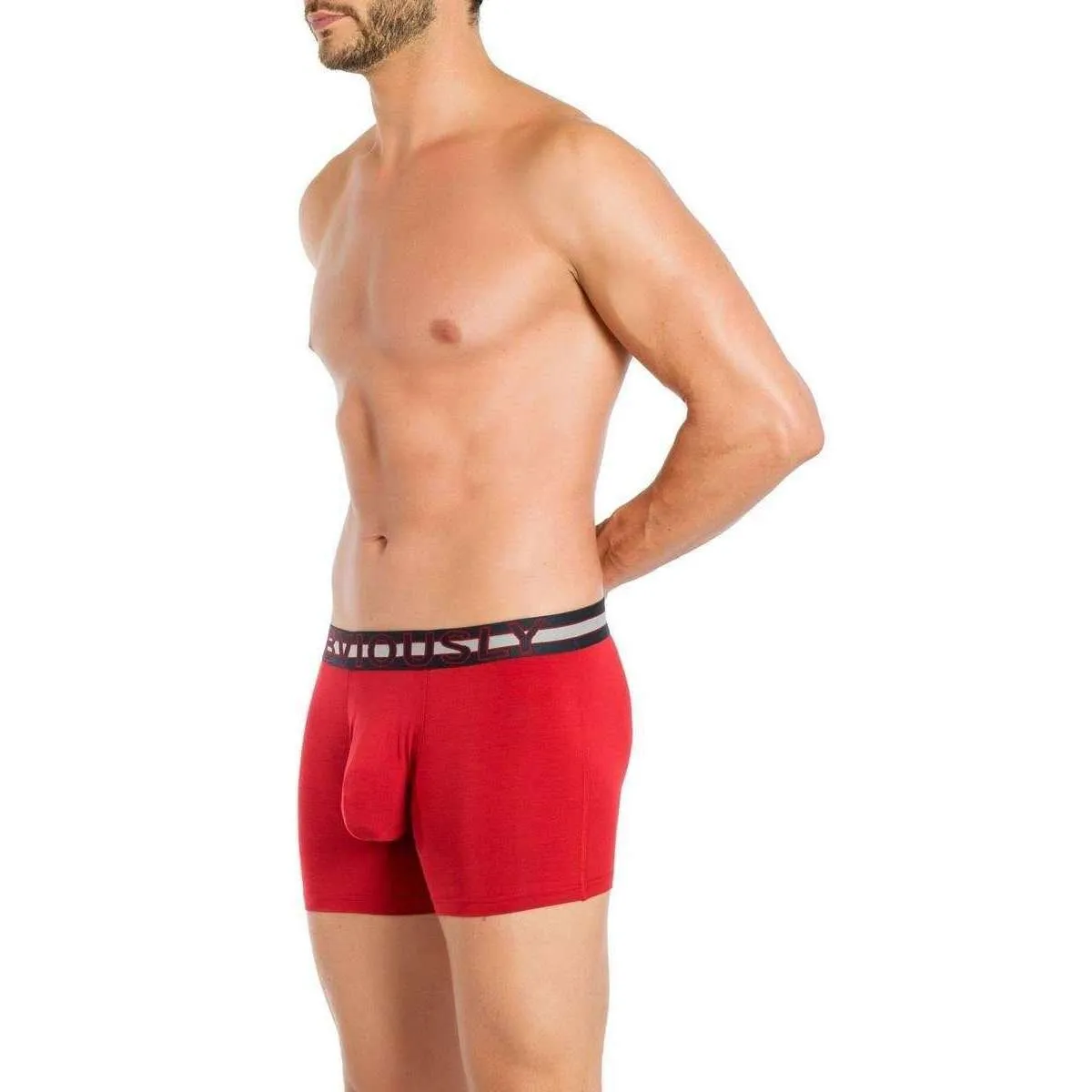 Obviously EveryMan AnatoMAX Boxer Brief 3inch Leg - Chilli Red