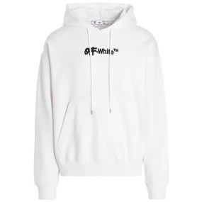 Off White Spray Helvetica Skate Fit White Hoodie