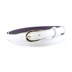 Optic White napa feel belt