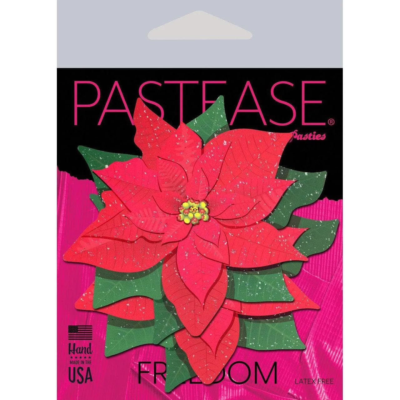 Pastease Christmas Winter Poinsettia Red & Green Nipple Pasties