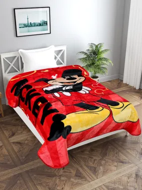 Petals Dreams Single Bed Blanket for Mild Winter | 600 GSM, Kids & Teenagers Blanket (160x220 cm) (Mickey)