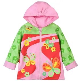 Pink Butterfly Coat, Size 2-6 Yrs