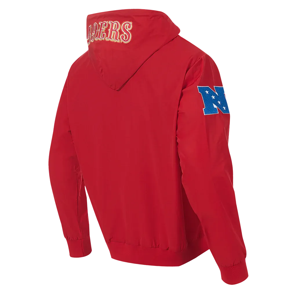 Pro Standard Men's San Francisco 49ers Hybrid Woven Full-Zip Hoodie - Red