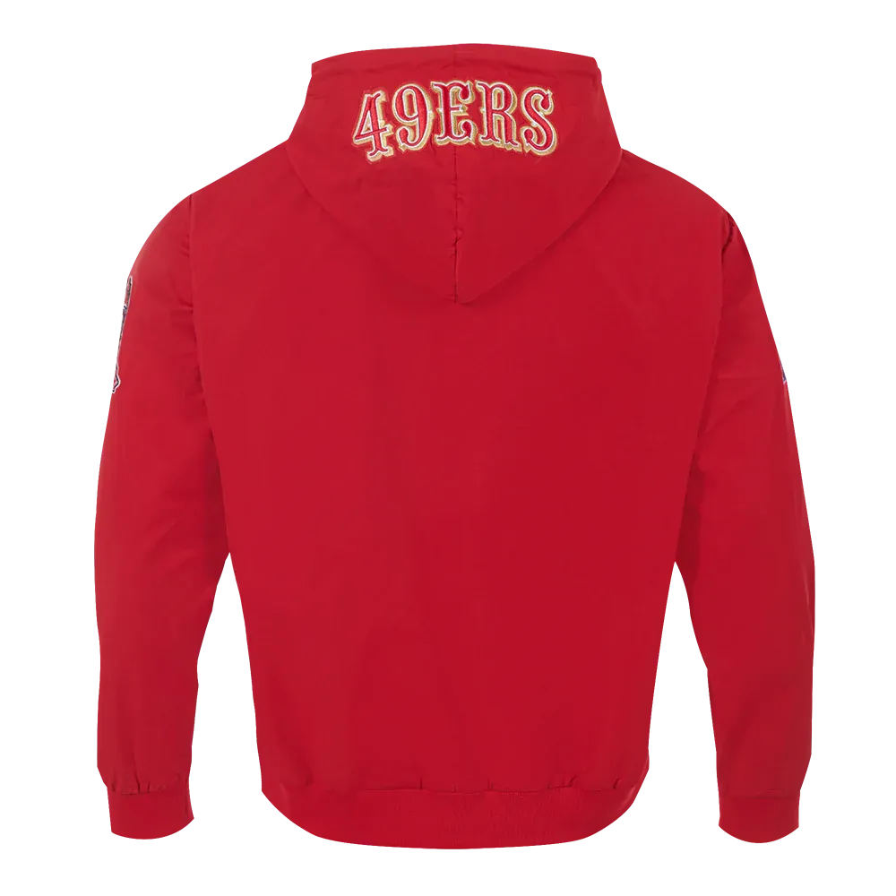 Pro Standard Men's San Francisco 49ers Hybrid Woven Full-Zip Hoodie - Red