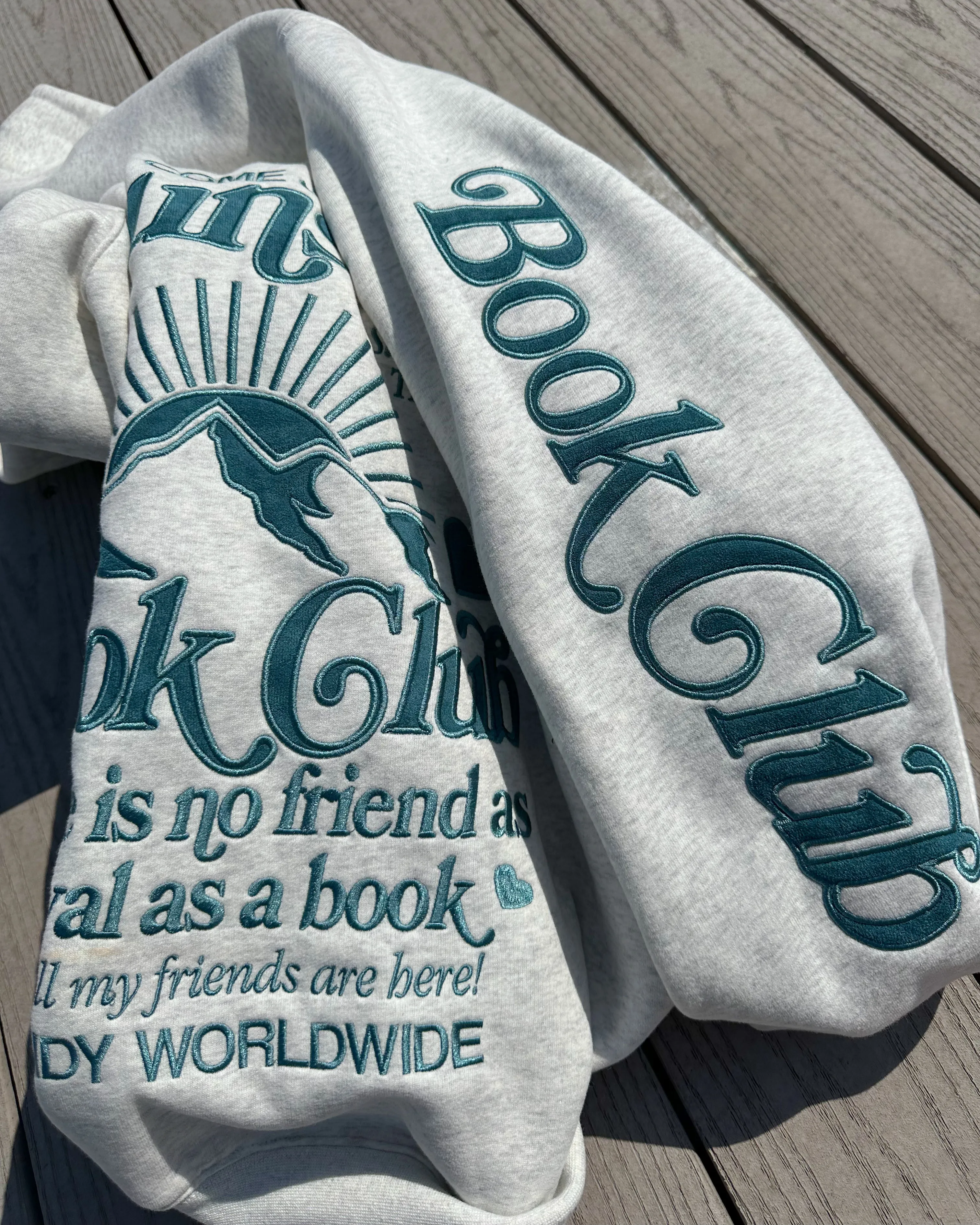 "Book Club" Oversized Lux Hoodie in Heather Gray