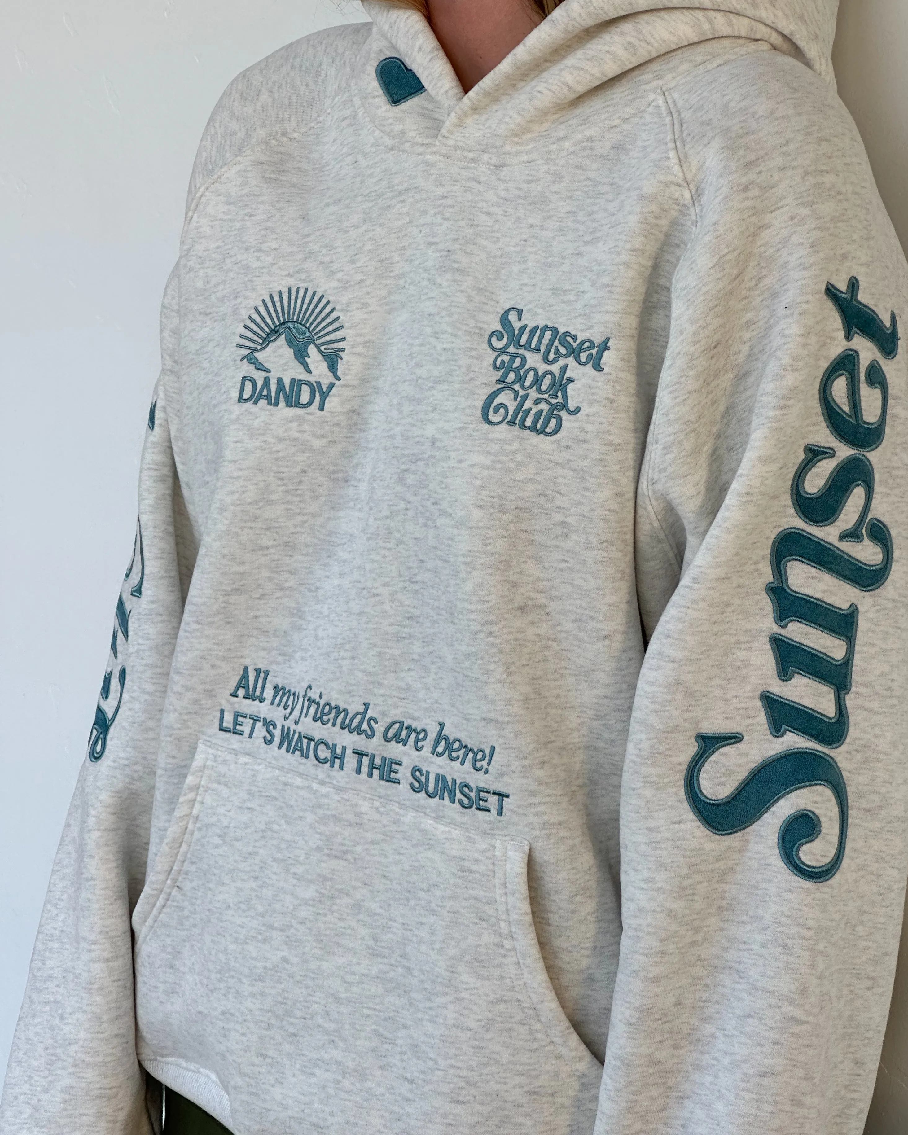 "Book Club" Oversized Lux Hoodie in Heather Gray