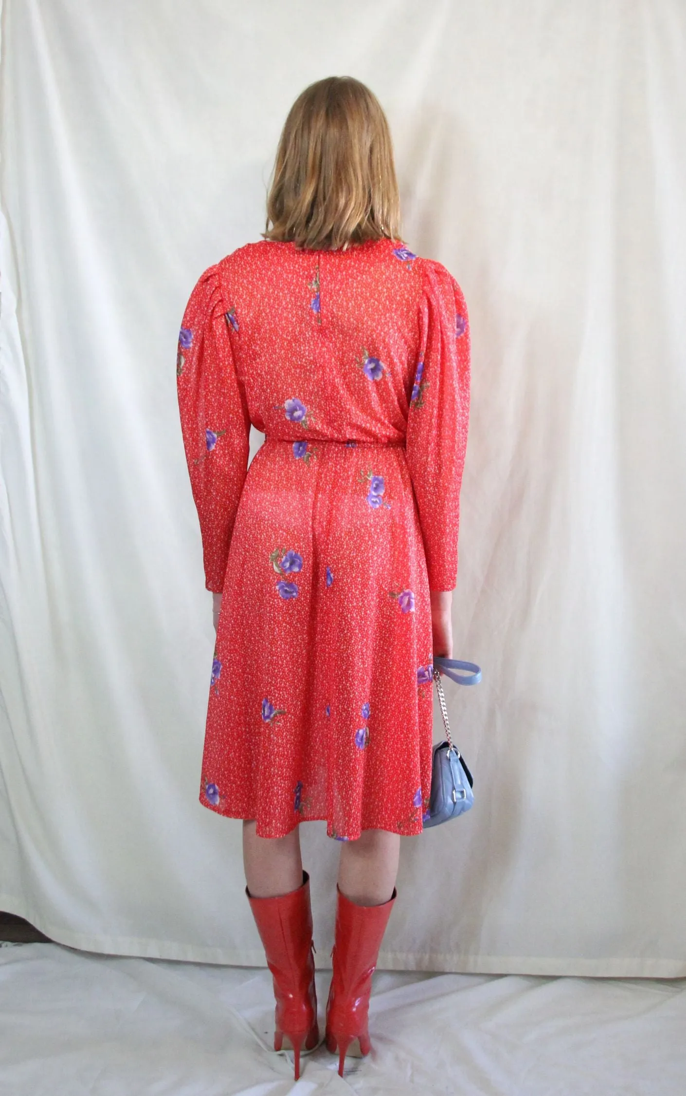 Red Vintage Floral Dress