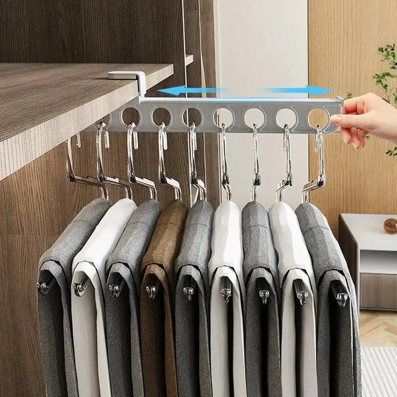 Retractable Wardrobe Rail Closet Organizer Hanger