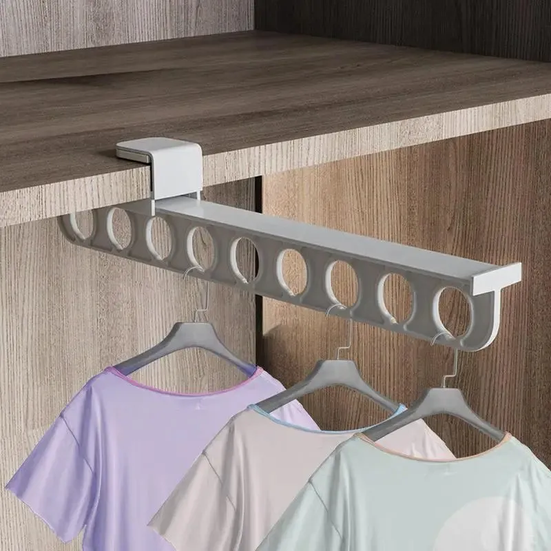 Retractable Wardrobe Rail Closet Organizer Hanger