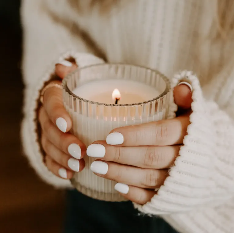 Ribbed Sweet Water Candle