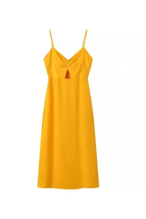 ‘Rosie’  Satin Knot Strap Slip Dress