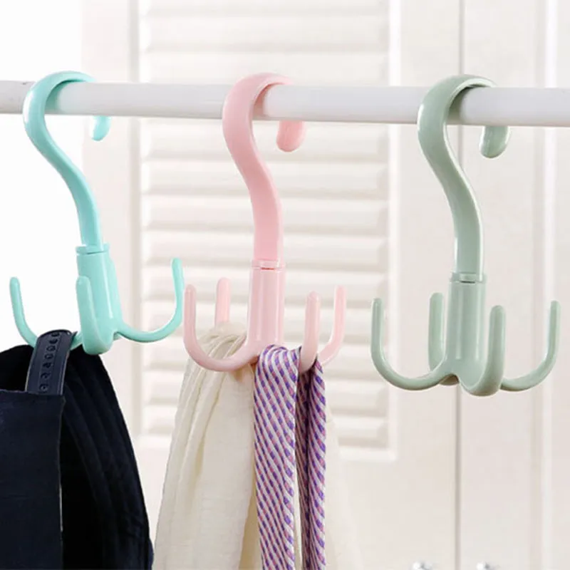 Rotating Four-Claw Wardrobe Organizer Hanger