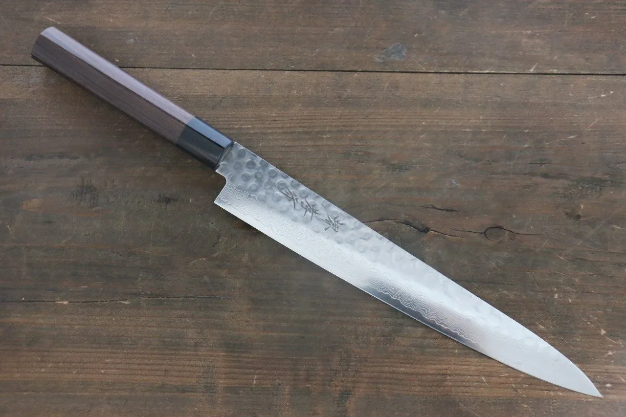 Sakai Takayuki AUS10 45 Layer Damascus Sujihiki 240mm Shitan Handle