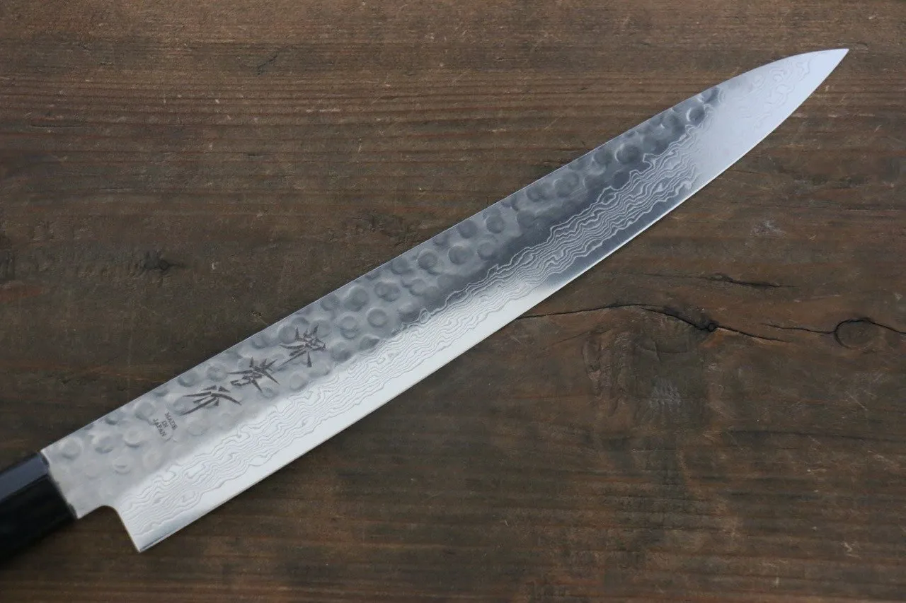 Sakai Takayuki AUS10 45 Layer Damascus Sujihiki 240mm Shitan Handle