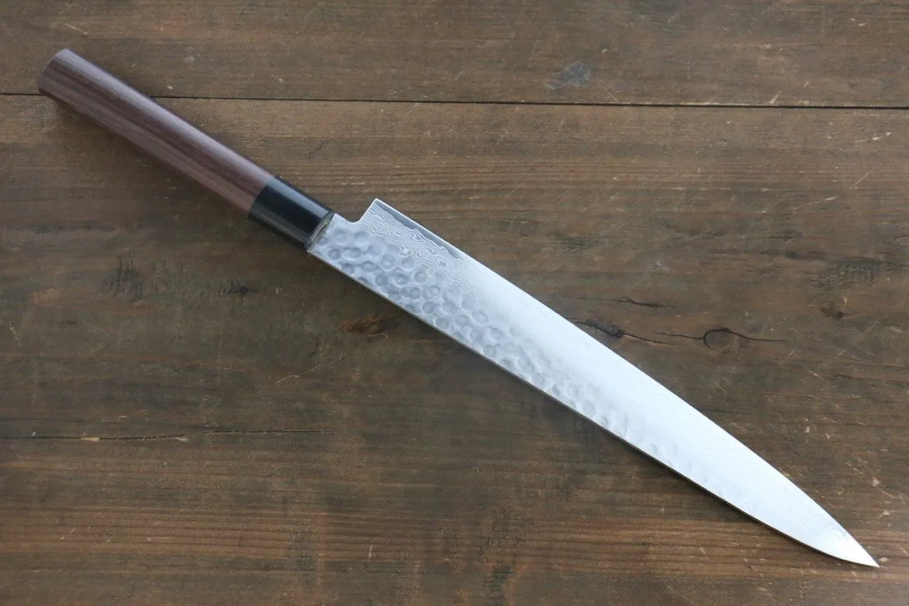 Sakai Takayuki AUS10 45 Layer Damascus Sujihiki 240mm Shitan Handle