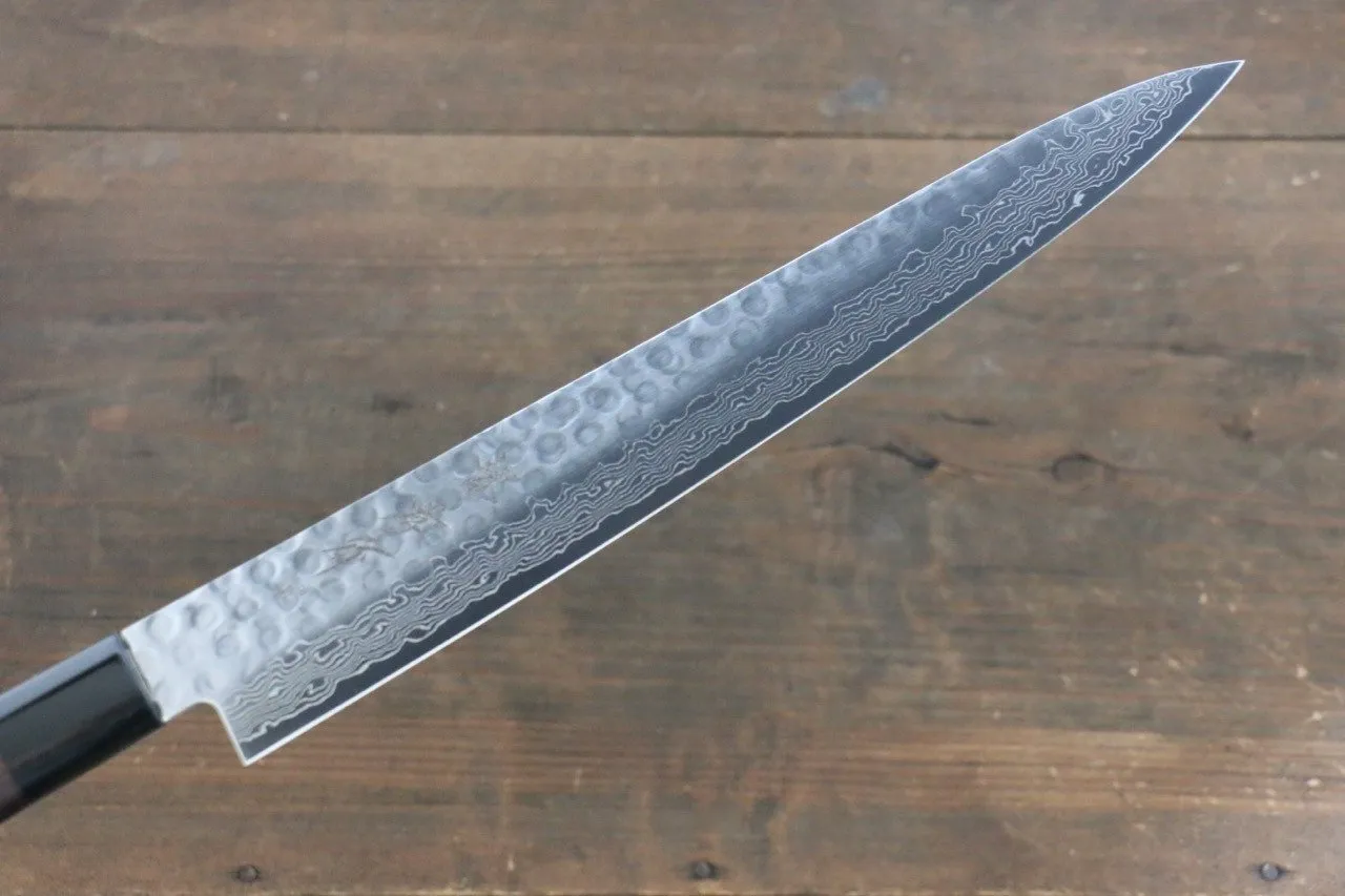 Sakai Takayuki AUS10 45 Layer Damascus Sujihiki 240mm Shitan Handle