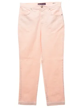 Salmon Pink Tapered Jeans - W32 L30