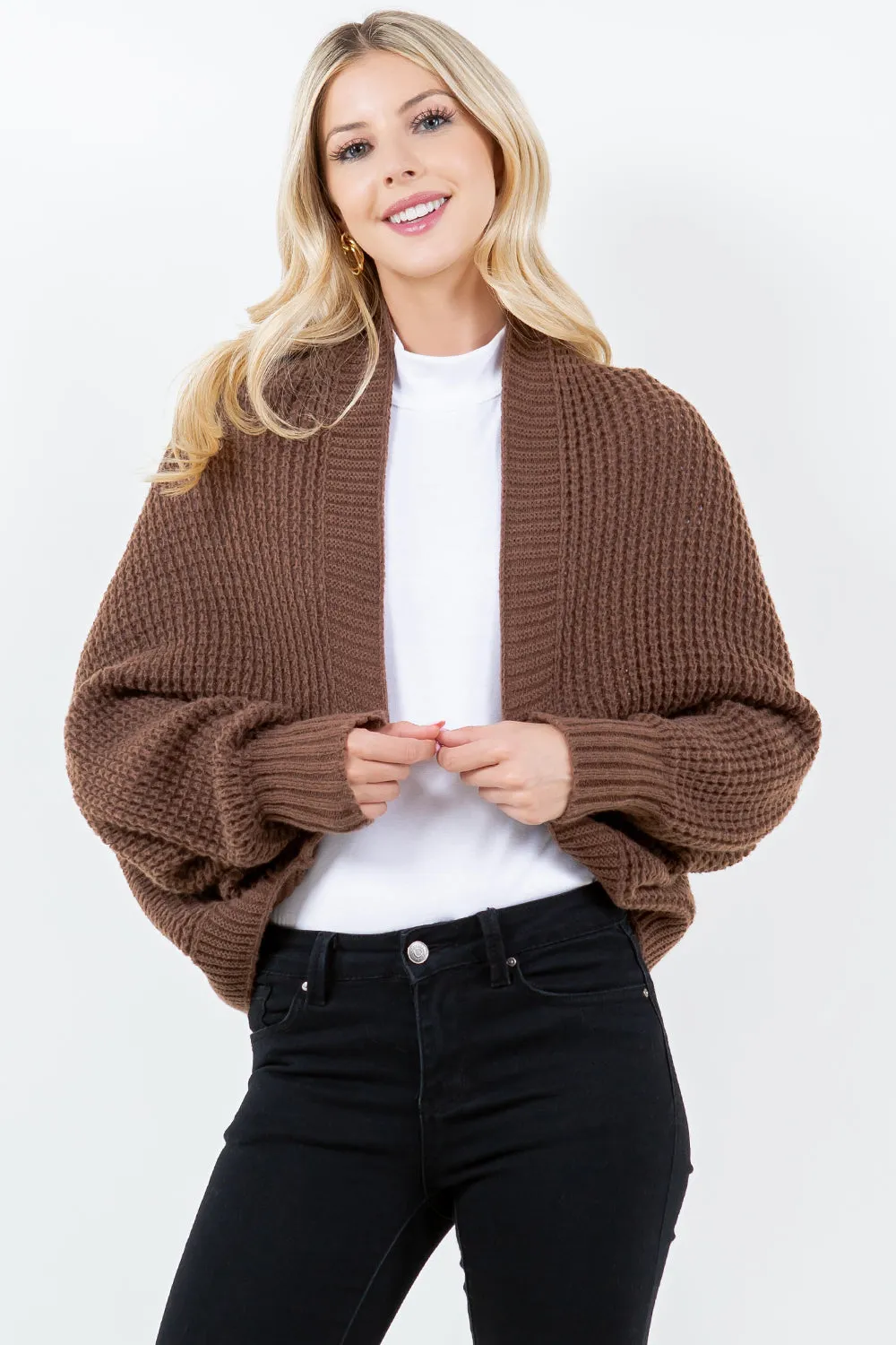 SH-4309 Solid Color Shrug