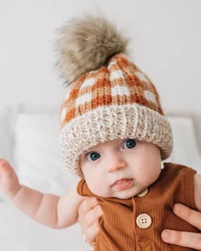 Sienna Buffalo Check Pom Pom Beanie