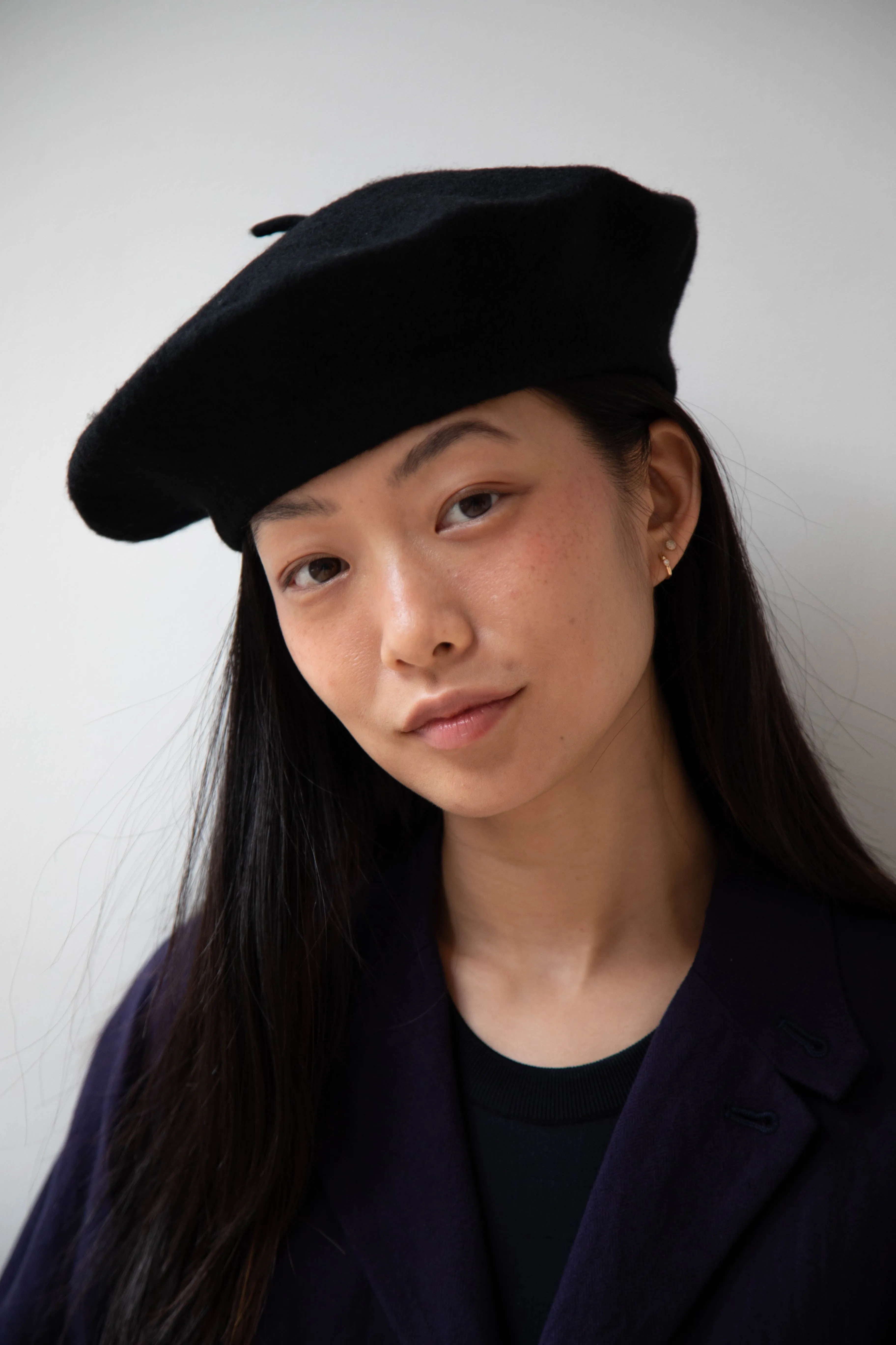 Signa 1925 | Felted Knit Beret in Black