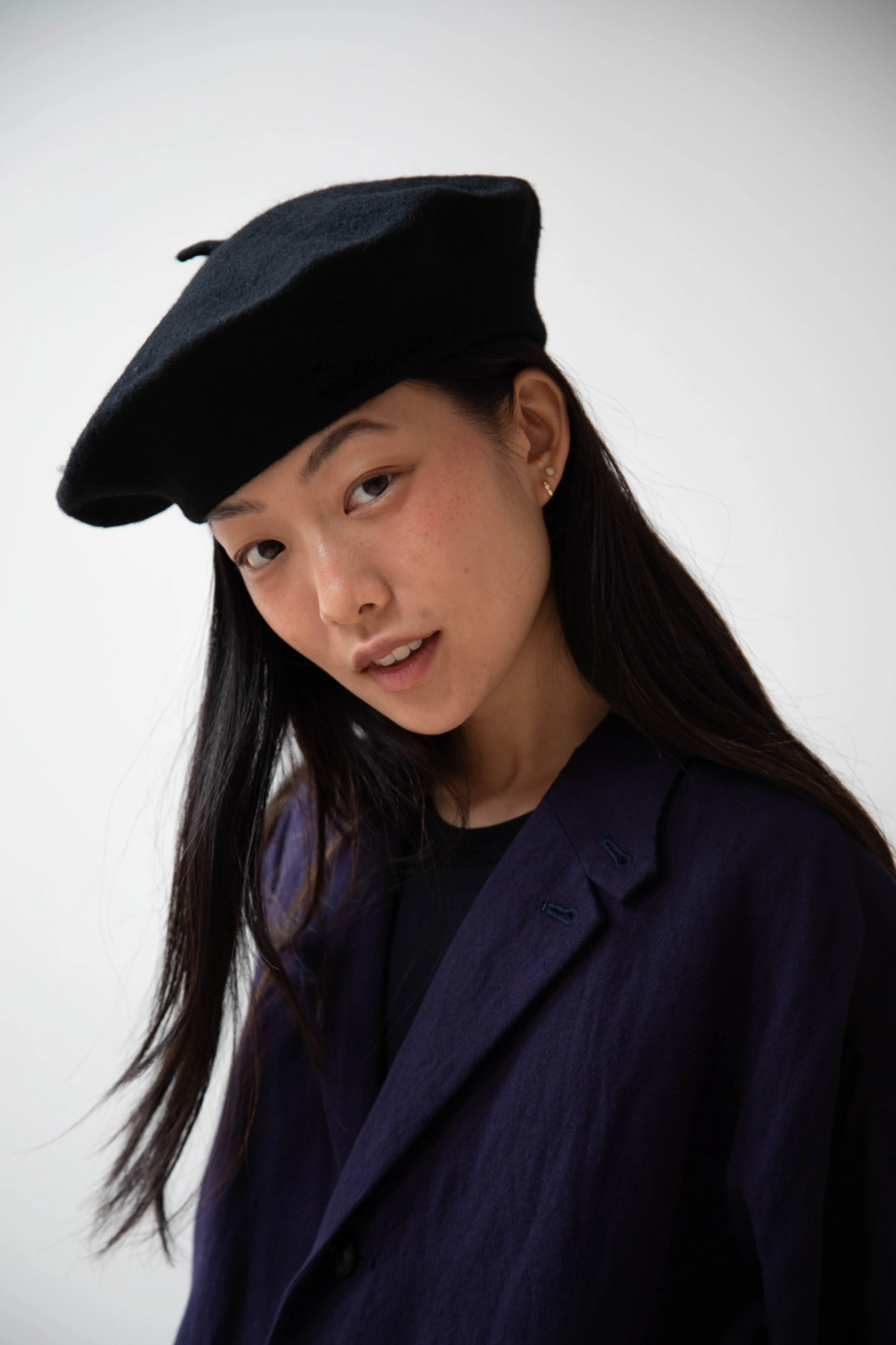 Signa 1925 | Felted Knit Beret in Black