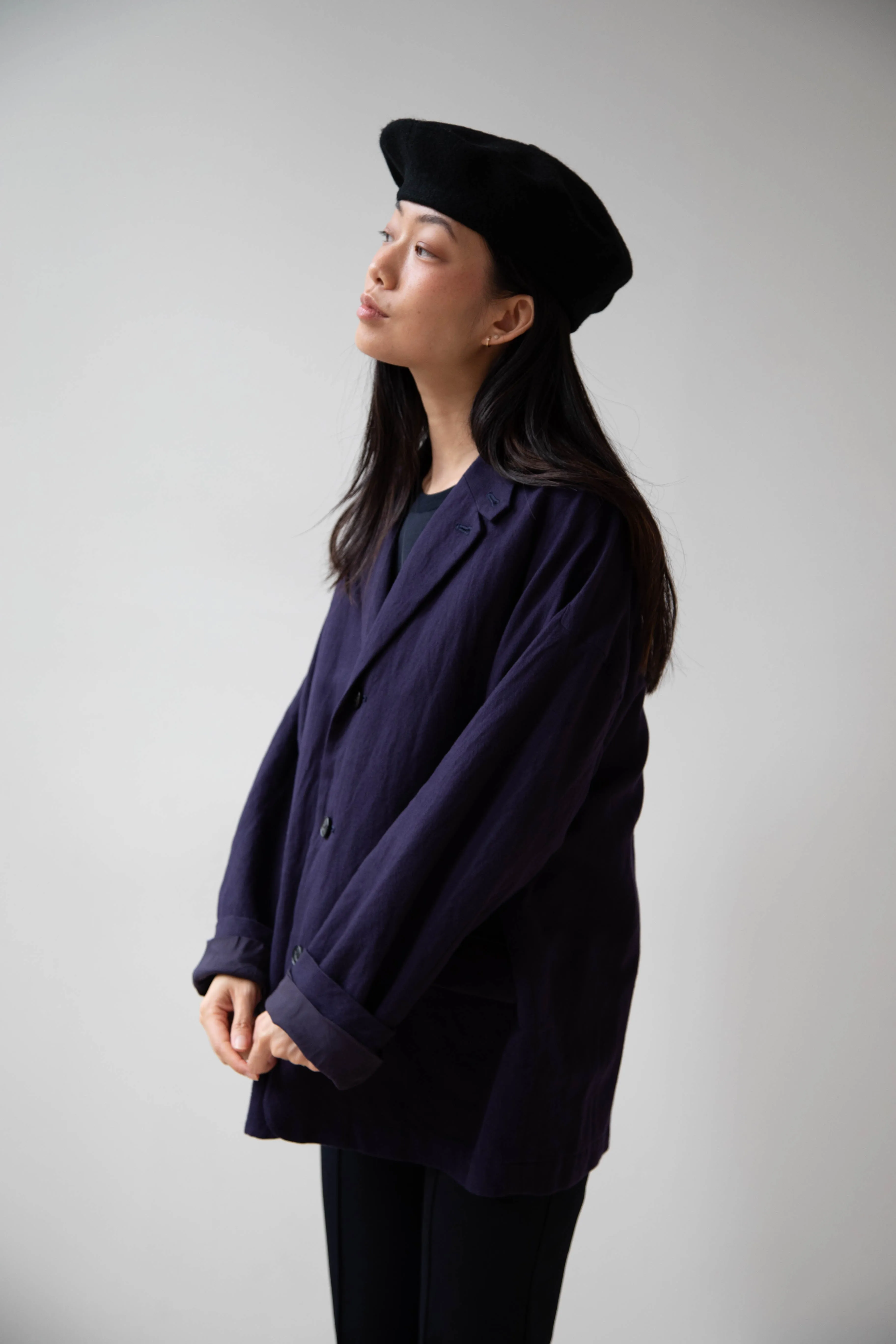 Signa 1925 | Felted Knit Beret in Black