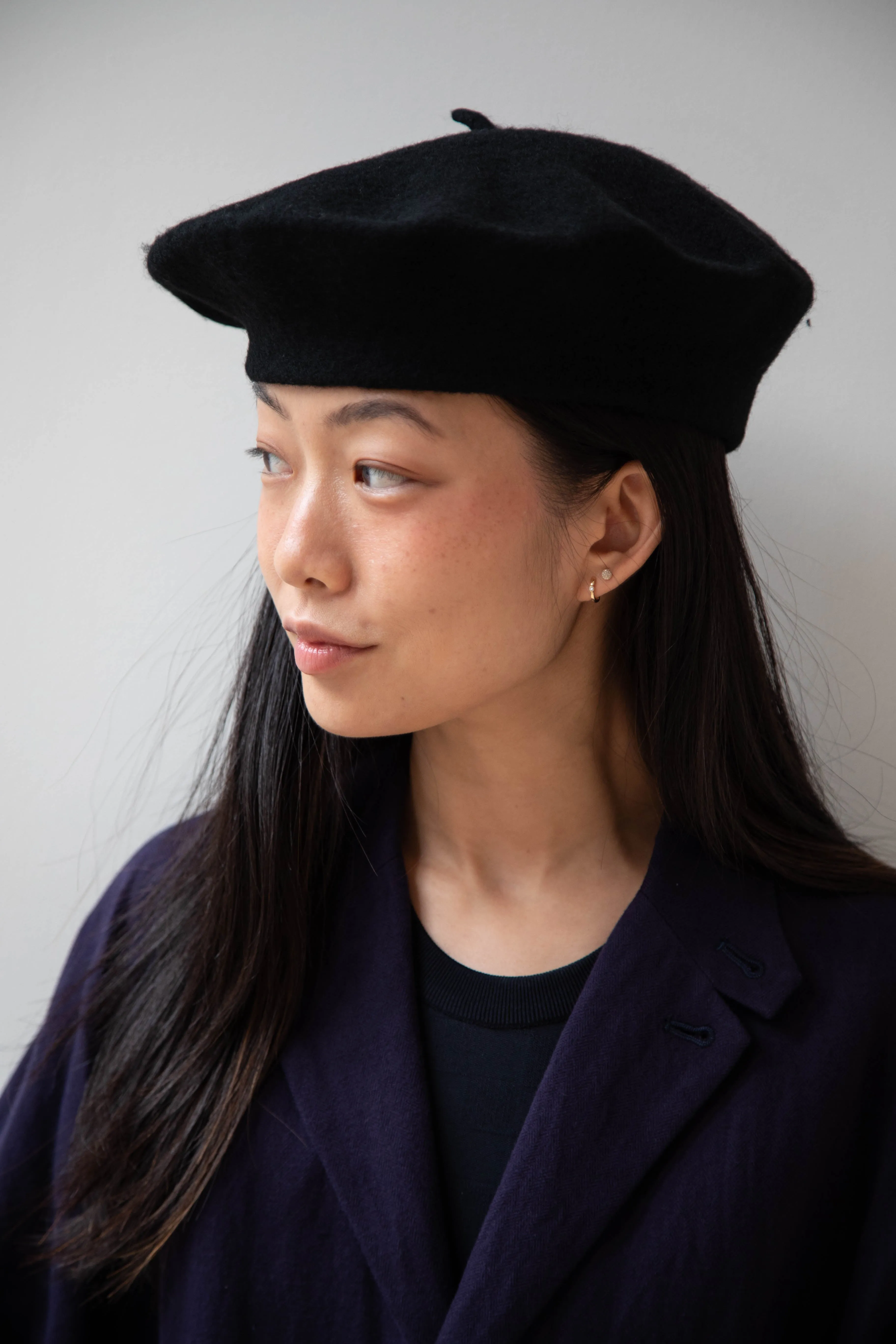 Signa 1925 | Felted Knit Beret in Black