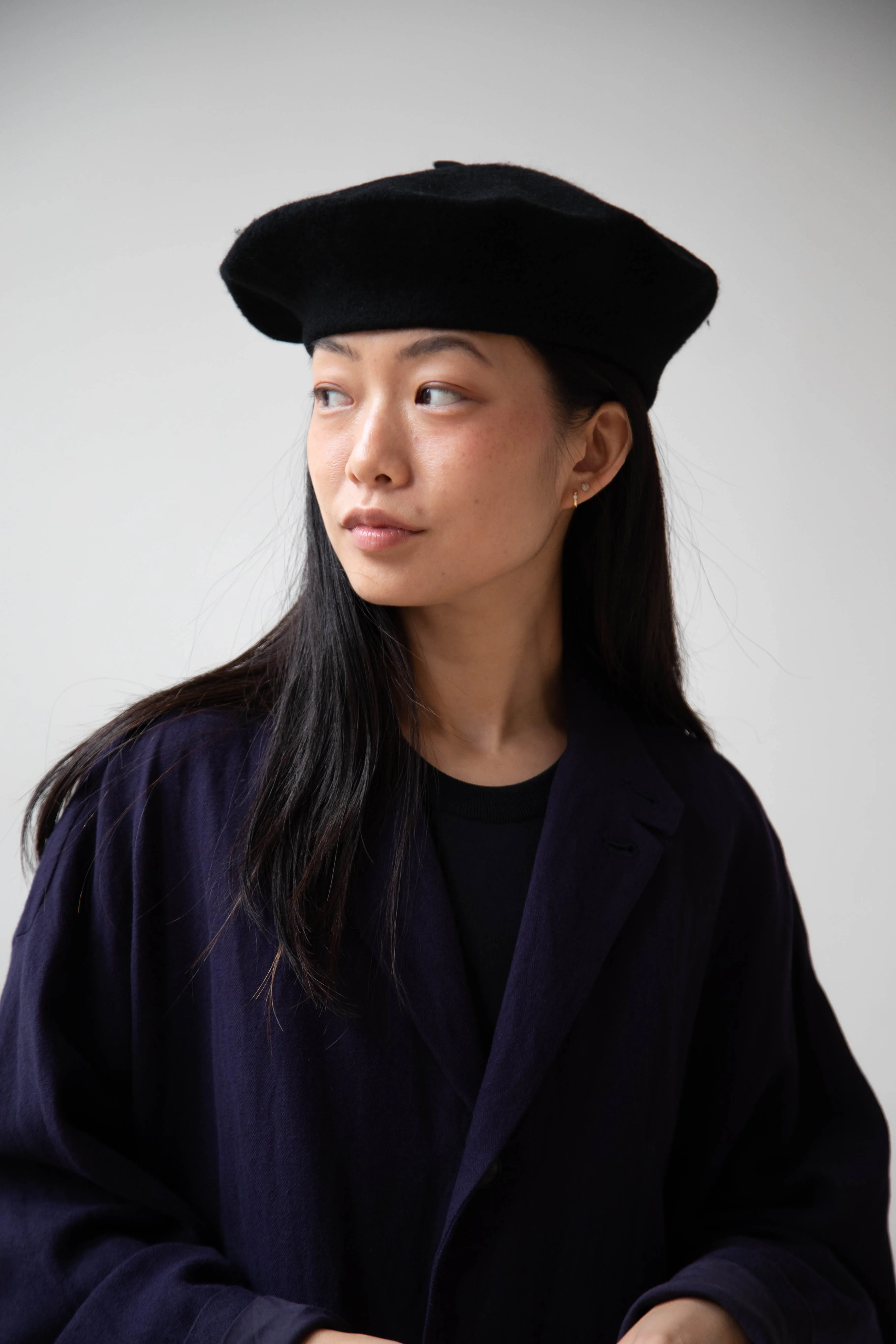 Signa 1925 | Felted Knit Beret in Black