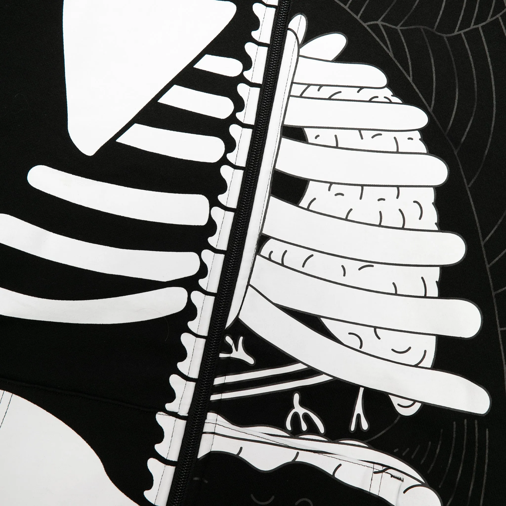 Skelly Anatomy Full Zip Hoodie (Black/White)