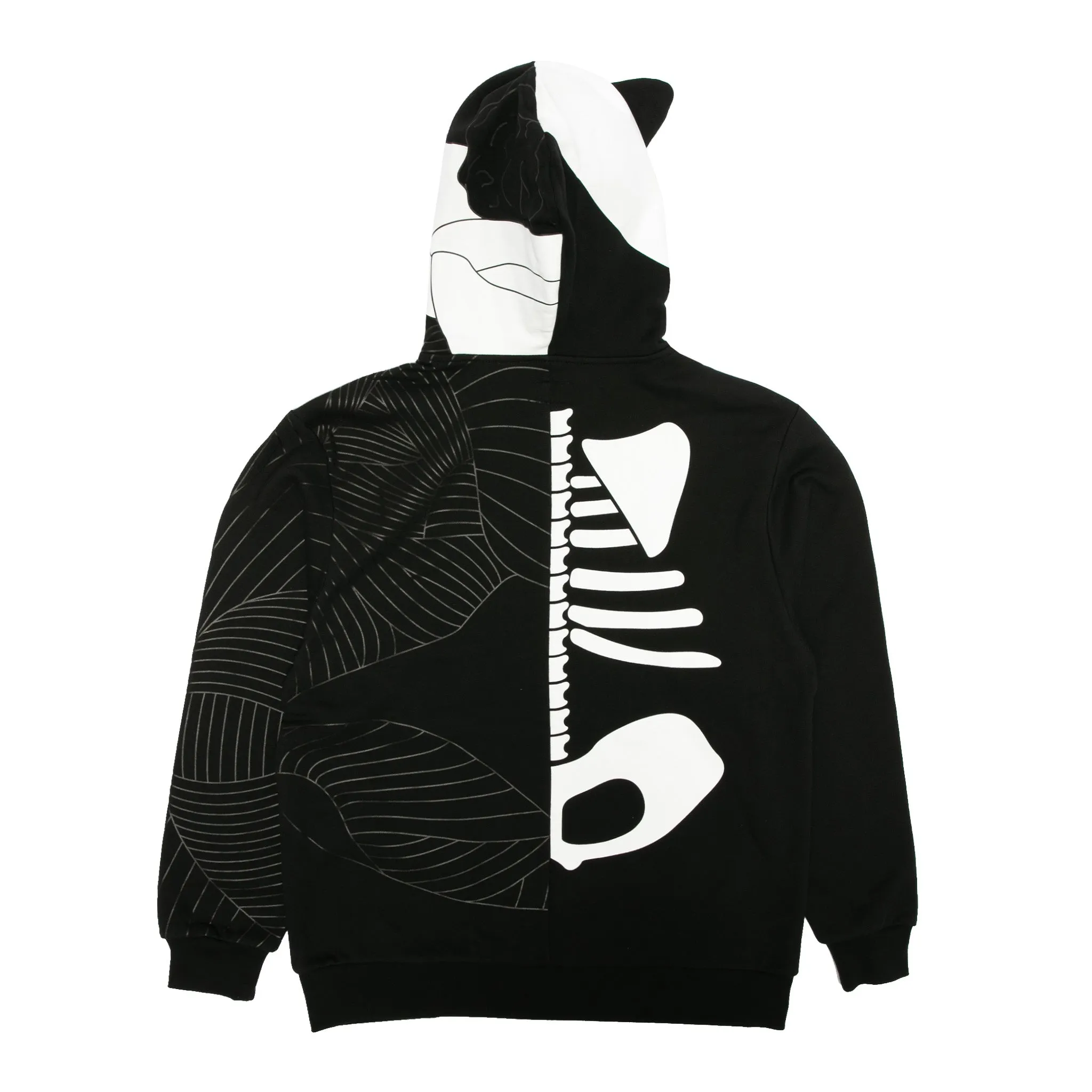 Skelly Anatomy Full Zip Hoodie (Black/White)