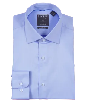 Solid Alaskan Blue Slim Fit Cotton Shirt