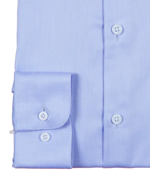 Solid Alaskan Blue Slim Fit Cotton Shirt