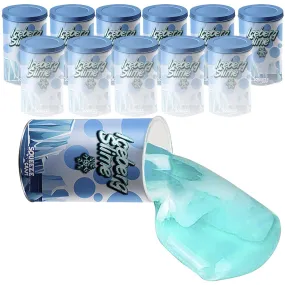 Squeeze Craft Iceberg Slime - Pack of 12 Snowy Sludgy Gooey Fidget Kit for Sensory