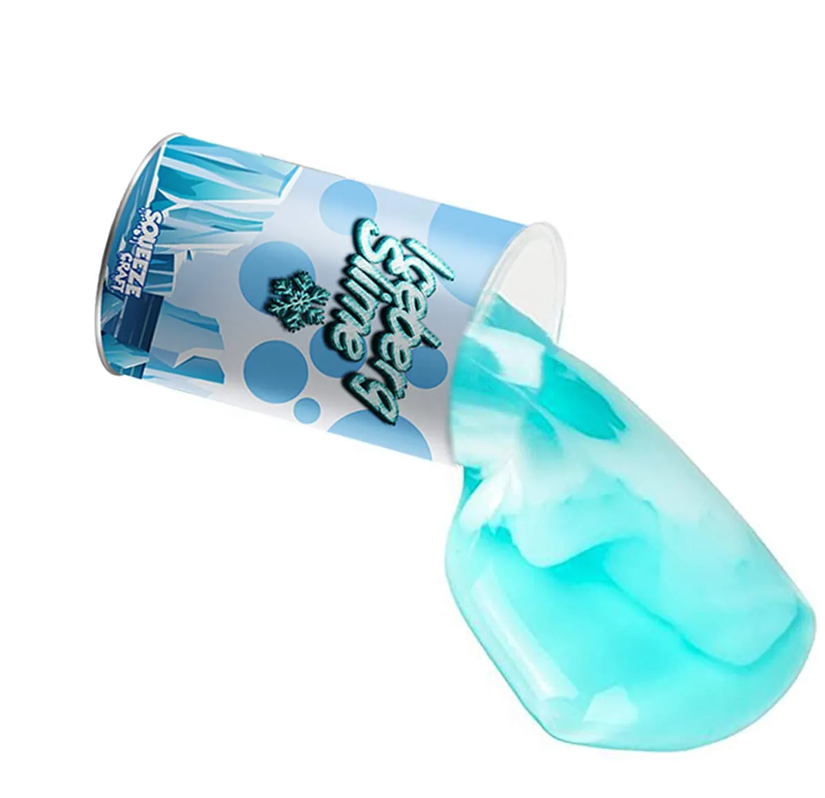 Squeeze Craft Iceberg Slime - Pack of 12 Snowy Sludgy Gooey Fidget Kit for Sensory