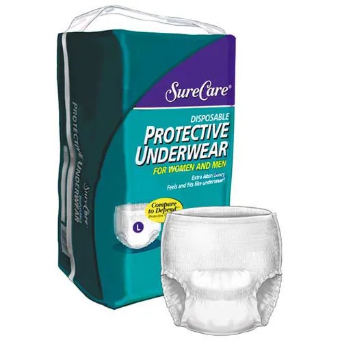 Sure Care Protective Underwear Medium 34"-46" -Case of 72