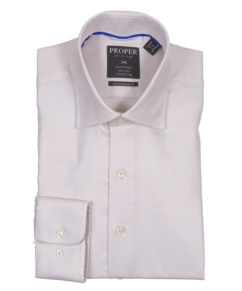 Tan Contemporary Fit Cotton Shirt