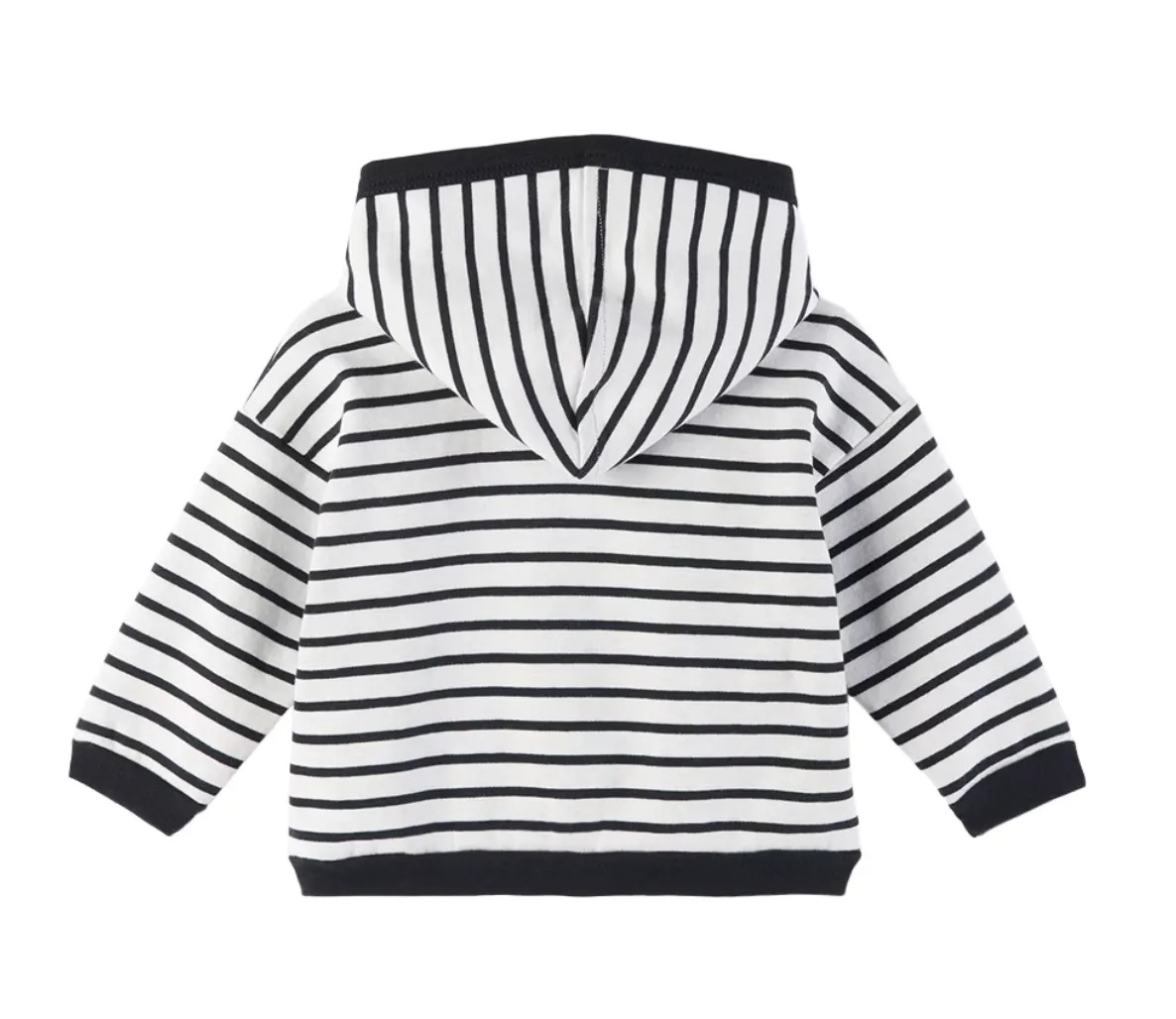 terry stripe hoodie