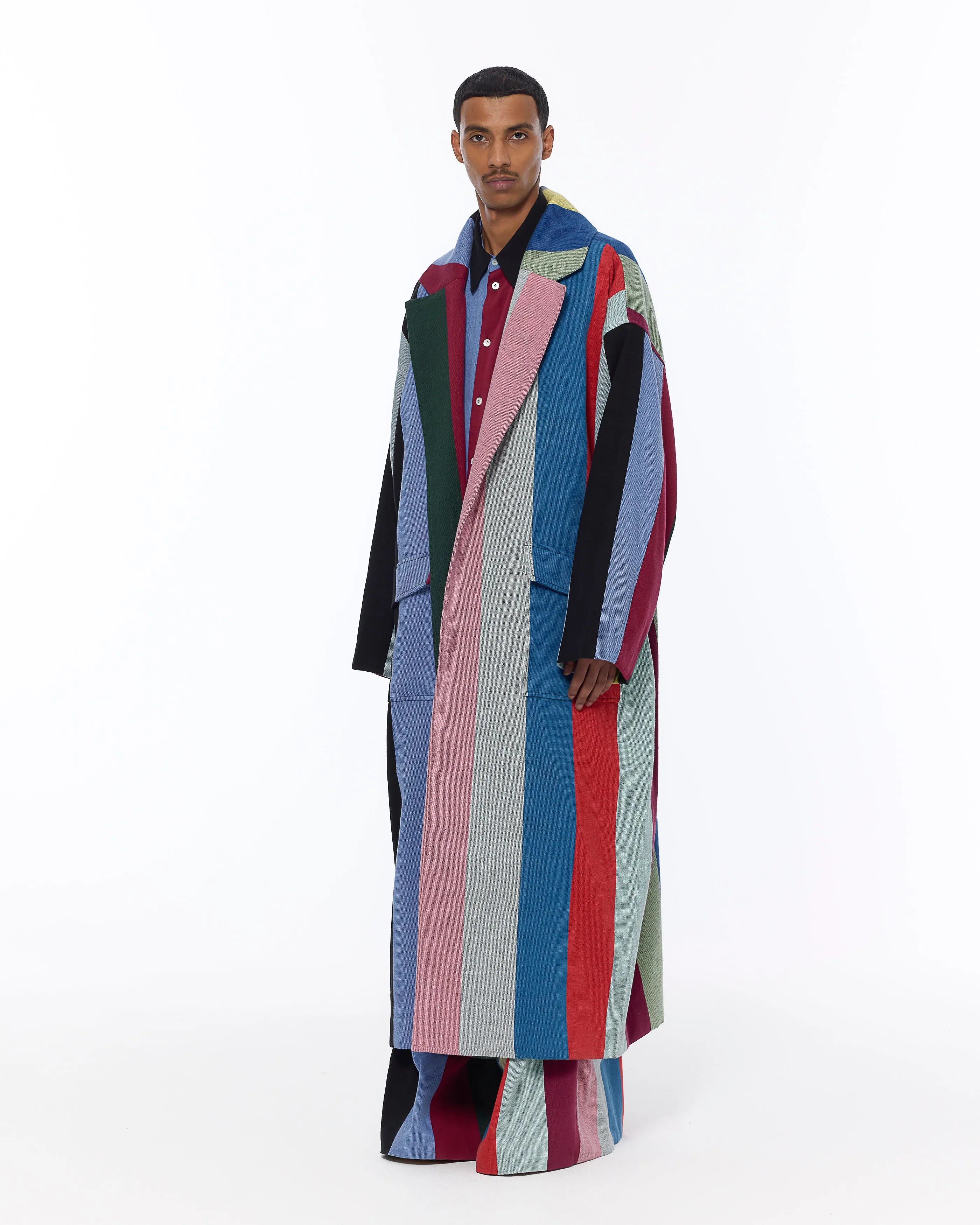 The Blanket Coat : Multicolor Stripe