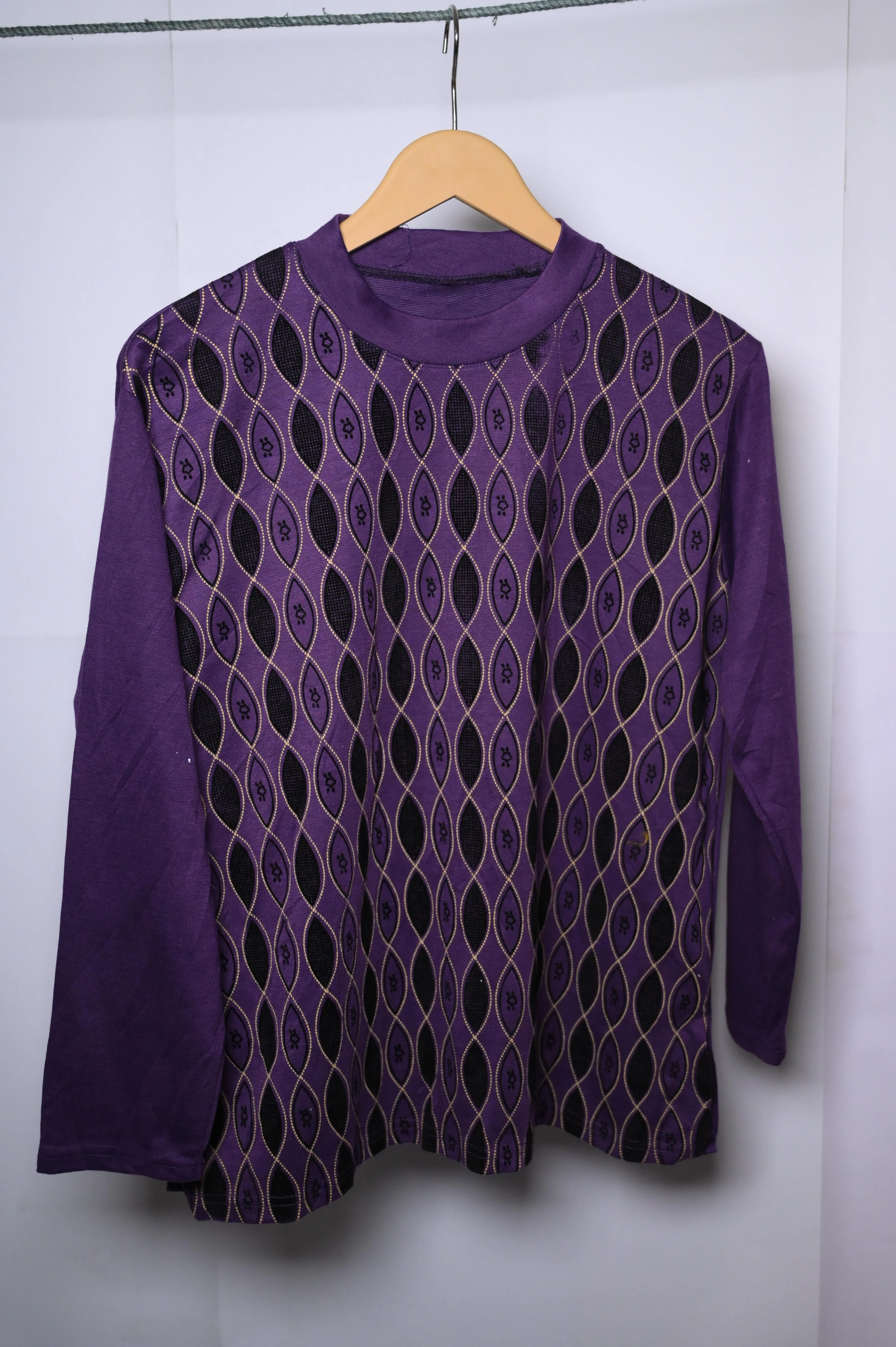 Thriftyfy Purple Winter Blouse