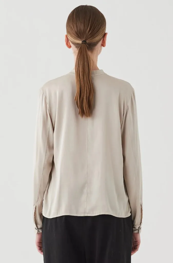 Transit Par Such Silk Shirt in Pearl and Black