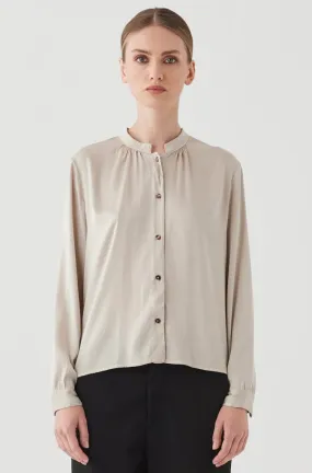 Transit Par Such Silk Shirt in Pearl and Black