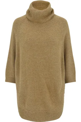 Turtleneck Poncho Sweater